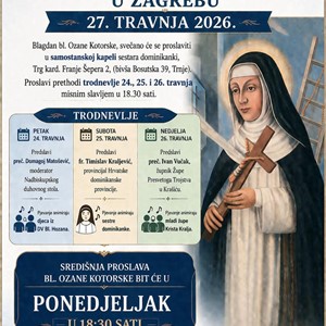 Proslava bl. Ozane Kotorske u Zagrebu